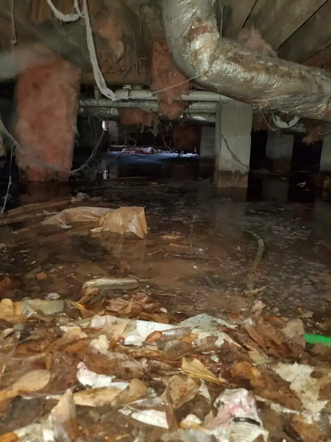 Crawl space flood assessment for Commercial Water Damage Restoration in South Weber